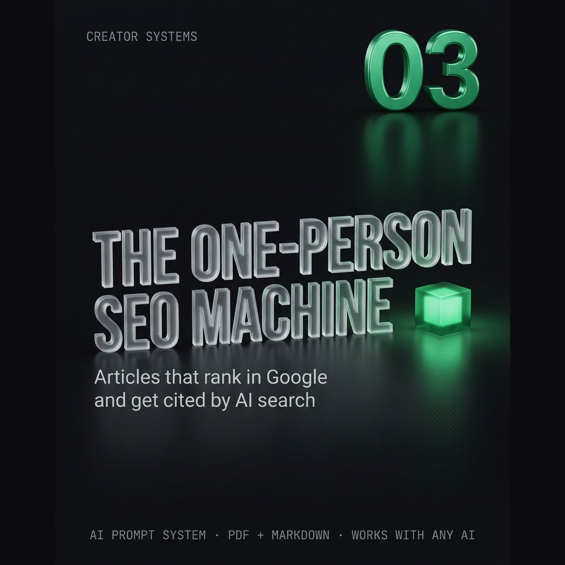 The One-Person SEO Machine — SEO and AI search prompt system